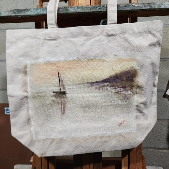 Douglas Scott Kelley fine art Bags Vasari Oil Color Canvas Tote With Original Oil Painting